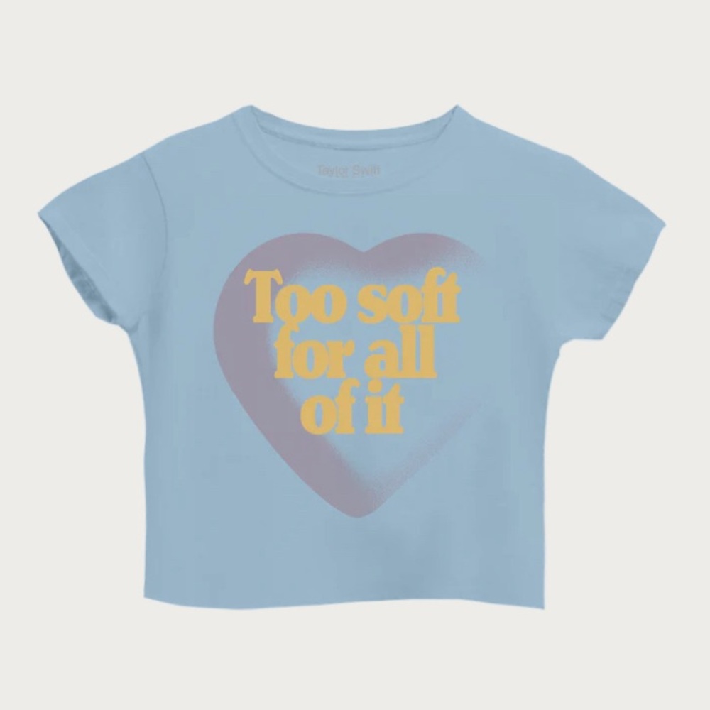 TOO SOFT FOR ALL OF IT CROPPED T-SHIRT